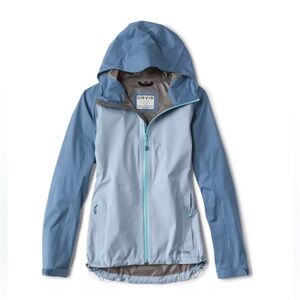 ORVIS women’s ultralight storm rain jacket | XL | lake blue/ fresh air